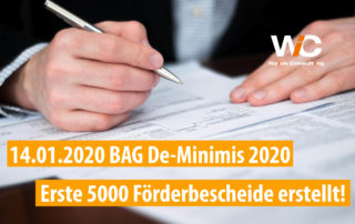 BAG De-minimis erste 5000 Förderanträge