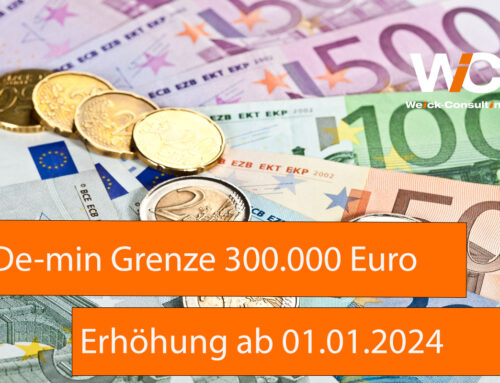 13.12.2023 – EU Kommission erhöht ab 01.01.2024 die De-minimis Grenze einheitlich auf 300.000 Euro